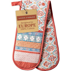 Maison d' Hermine Romane Двойная перчатка для духовки Внешняя сторона 100% хлопок, внутренний наполнитель 100% полиэстер (18 x 89 см)