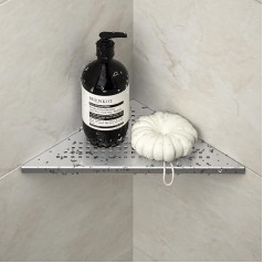Bernkot Угловая душевая полка 254 мм 304 Нержавеющая сталь Утопленная угловая полка для ванной комнаты Душевая полка для кафельной стены без све