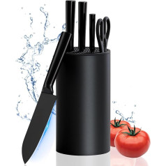 Набор ножей из 6 частей с блоком ножей, поварские ножи из нержавеющей стали с антипригарным покрытием, наборы кухонных ножей для мяса, овоще