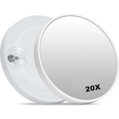 Зеркало для душа с антитуманом, зеркало на присоске для ванной комнаты с 20-кратным увеличением, ударопрочное косметическое зеркало для бро