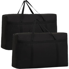 2 Pack 100L Large Storage Bag, Heavy Duty Moving Bags, Extra Large Storage Bag with Zippers for Storing Clothes, Laundry Bag, Packaging, Home Solutions, Sustainable