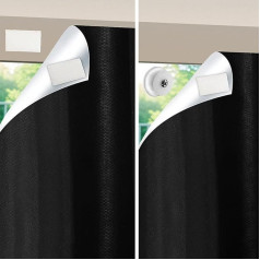 SwartLife Window Blackout Suction Suction Cup, 240 x 145 cm Blackout Film for Windows, for Roof Window Darkening and Sun Protection Window Inside, Portable Travel Blackout Roller Blind, Blackout Film