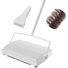 JEHONN Подметальная машина для ковров без электричества с щетками из конского волоса, легкий и компактный пылесос для ковров с роликами для ш