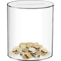 Прозрачный акриловый ящик для денег Smash Money Box Piggy Bank для детей и взрослых 11x12cm Clear