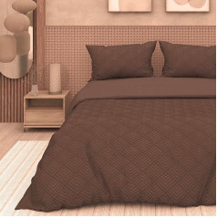 Комплект пододеяльника Soleil d'ocre Gaia 3D из микрофибры 260 x 240 см коричневый