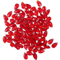 100pcs Faceted Glass Beads and Beads Assortments 9x16mm Teardrop Beads for Jwewelry Making