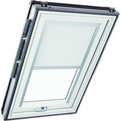 Оригинальная рулонная штора Roto Blackout ZRV Virtually Complete Blackout Guide Rail Silver для мансардных окон Roto Designo R6/R8, i8 и Classic 64/84 с размерами 134/140 | 13/14 Цвет белый