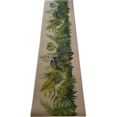 RecycledChef Кухонный бегунок Eco Green Leaves Palm Tree Ferns RecycledChef нескользящий моющийся (см 50_x_240)