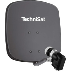 Спутниковая антенна TechniSat DIGIDISH 45 на 4 абонента (Малая спутниковая система 45 см - полный комплект с настенным креплением, Quattro Switch LNB и накладн