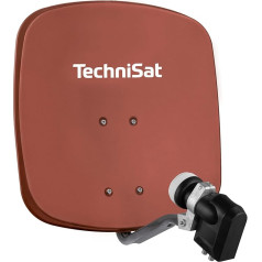 Спутниковая антенна TechniSat DIGIDISH 45 для 4 абонентов (Малая спутниковая система 45 см - полный комплект с настенным креплением, Quattro Switch LNB и накла