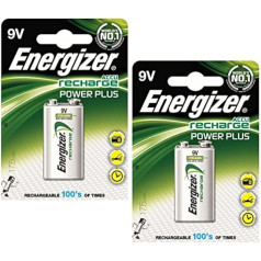 2 X Energizer Батарея перезаряжаемая расширенного размера 9V NiMH 175mAh HR22.5V Ref 633003