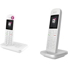 Telekom Беспроводной телефон Sinus A12 с автоответчиком и стационарным телефоном Telekom Скоростной телефон 12 в белом беспроводной | Для использован
