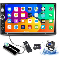 CAMECHO 2 DIN автомобильное радио с Bluetooth Handsfree, 7-дюймовый экран автомобильное радио с FM-телефон зеркало ссылки для iOS и Android Поддержка TF USB AUX в пор