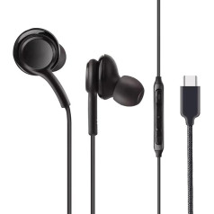 AMPLE Type C Earbuds for Samsung Galaxy Z Flip 3 Wired Digital HiFi Stereo In-Ear Bass USB C Earphones with Mic and Volume Control Compatible with Samsung Galaxy Z Flip 3