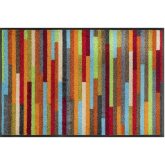 wash+dry Mikado Stripes Придверный коврик, 50 x 75 см, моющийся, интерьер, разноцветный