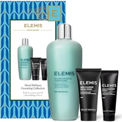 Elemis Limited Edition Men's Wellness Care Christmas Collection Luxury Bath and Skin Care Gift Set, глубоко очищающий тоник для лица для путешествий и ежедневный увлажняющий крем