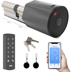 Умный замок, электронный дверной замок с клавиатурой, цилиндр замка 30/35, бесключевой доступ с помощью кода, карт NFC, приложения, умный дверно