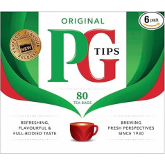 80 пакетиков чая Pg Tips Pyramid 232 г (6 шт.)