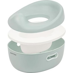 Nattou Baby Potty 3-в-1, детский горшок + стульчик + сиденье для туалета, легкое приучение к туалету, около 34 см, от 18 месяцев до 4 лет, уход, ABS/EVA, синий