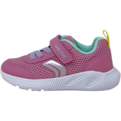Geox Boys Girls B SPRINTYE Girl D Trainers, Pink/Watersea, 27 EU, Pink Watersea, 27 EU