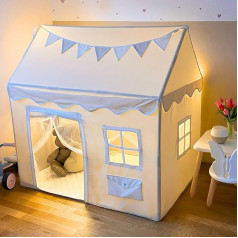 Детский игровой домик с ящиком для писем, игровая палатка с ковриком и бантиком, детский домик с 3 окнами, непрозрачная штора на двери, детск