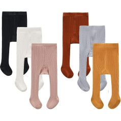 Aduoke CECORC Baby Tights - Thick Toddlers Girl Leggings - Cable Knit Cotton Stockings (2-3 Years, 6 Pack (Black+White+Grey+Light Pink+Redbrown+Ginger)), 6 Pack