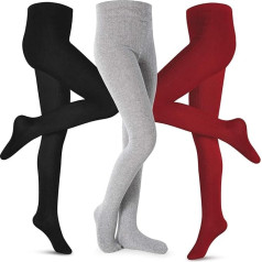 Petrass Девочки Колготки Тоддлер Кабель Вязать Хлопок Бесшовные Танец Балет Детские Девочки Леггинсы 3 Pack