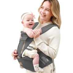 GROWNSY Baby Carrier, усовершенствованная детская переноска 6 в 1 для новорожденных с рождения, регулируемое сиденье, эргономичная переноска, легкая