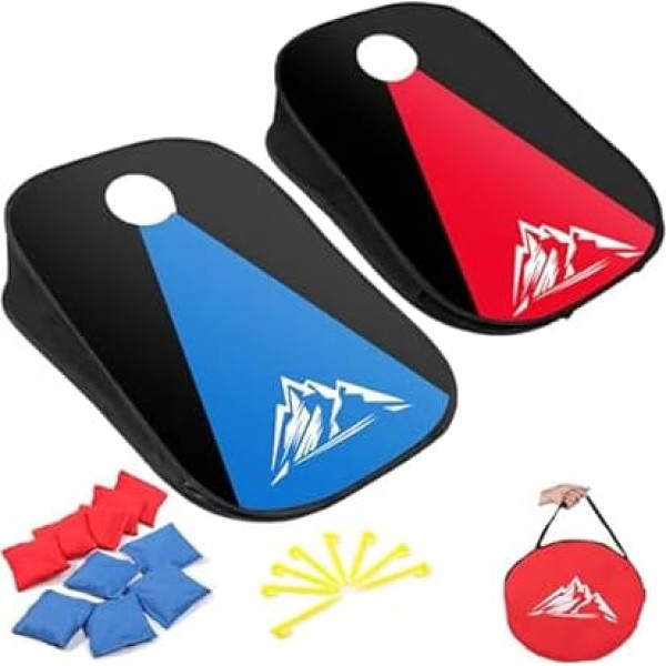 2-в-1 Складная игрушка для кукурузы на открытом воздухе, портативная игра кукуруза на открытом воздухе с рамкой из ПВХ, 10 мешков с фасолью и с