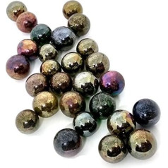 Rastogi Handicrafts Круглые непрозрачные стеклянные шарики для наполнения ваз, игр и декоративных бус (50 глянцевых черных (15 мм))