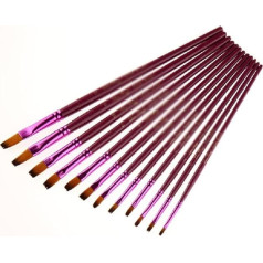 Кисти для рисования, 12 кистей разных размеров, набор тонких нейлоновых головок, акварель, акрил, масло, рисование, принадлежности для худож