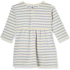 Petit Bateau Baby Girls Платье с длинным рукавом из хлопка в полоску