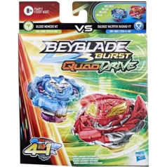Beyblade Burst QuadDrive Gilded Nemesis N7 & Salvage Valtryek Rashad V7 Spinning Top Twin Pack