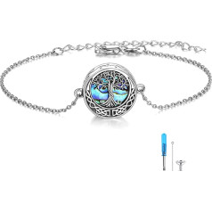 Древо жизни/Солнцецветы браслет урна для праха 925 стерлингового серебра абалон раковина дерево жизни кремации сохранить кулон медальон бр