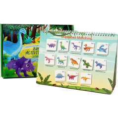 Книга для дошкольного обучения - захватывающая книга для обучения, веселые обучающие занятия, занятная книга о динозаврах, интерактивная к