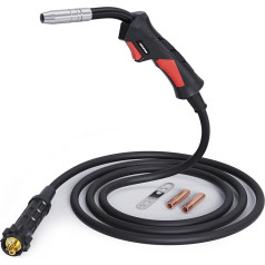 ARCCAPTAIN MIG MAG Welding Torch Welding Gun MB15 Burner 15AK 180A 3 m with Euro Central Connection for MIG MAG Protective Gas Welding Devices