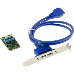 KALEA-INFORMATIQUE Mini PCI Express MiniPCIE Card 2 Ports USB 3.0 (USB3 Superspeed 5Gbps) with Via Chipset - With Angle to 2x USB A