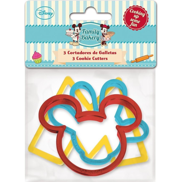 ALMACENESADAN, 0420 Набор из 3 резцов для печенья Disney Mickey Mouse Пластиковые BPA Free