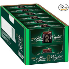 Nestlé After Eight Тонкие батончики из темного шоколада с мятной кремовой начинкой для ценителей, упаковка из 12 штук (12 x 200 г)