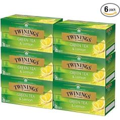 Twinings Thé Vert Citron Tea Bags 6 x 25 пакетиков (зеленый чай с лимоном)