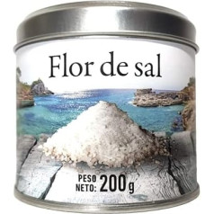 GLOSA MARINA Flor de Sal (Fleur de Sel) Морская соль в хлопьях - идеальный подарок с Майорки (Испания) (1 x 200 г)