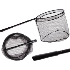 Wild Devil Baits Automatic Landing Net One-Handed Spinning Landing Net Predator Fish Landing Net Foldable Rubberised
