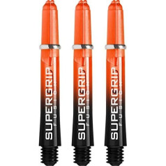 Валы Harrows Supergrip Fusion, с фрезерованными кольцами, короткие, 10 комплектов (30) (черно-оранжевые)