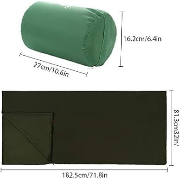 Спальный мешок Blanketswarm из микрофибры с молнией Легкий дорожный лист или одеяло с сумкой для переноски для кемпинга на открытом воздухе в хо