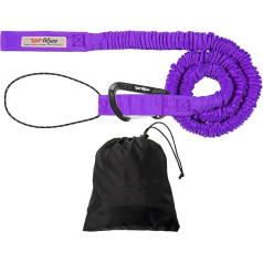 TowWhee Connect The Original Bike Bungee Tow Rope for Children, MTB and Bicycle, Stretch Pull Strap for Further Riding with Your Child, Compatible with Any Bike, Colour: Kids Connect Kit - Purple