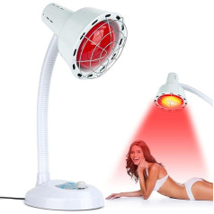 Инфракрасная лампа Cozion, красная лампа 275 Вт, тепловая лампа, регулируемая температура с защитной сеткой, красная лампа для снятия мышечного