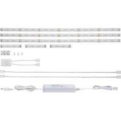 Paulmann 79838 Светодиодная лента MaxLED 500 Comfort Set Kitchen Touch Sensor Including 3 x 3.1 / 3 x 0.6 Watt Dimmable Silver Light Strips Plastic Warm White 2700 K
