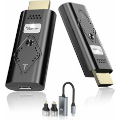 Беспроводной HDMI передатчик и приемник, 4K декодирование 1080P для HDMI Беспроводная HDMI радиопередача для потокового видео аудио файлов с ноутбу