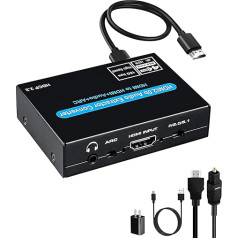 Ozvavzk HDMI Audio Extractor и HDMI ARC Audio Extractor 2 в 1.4K HDMI в HDMI конвертер оптический и L/R 3,5 мм стерео с ARC Audio Extractor HDCP2.2 совместимый для HDTV Blu-ray DVD усилитель