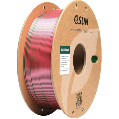 eSUN Silk Dual-Colour PLA Filament 1.75 mm, Co-Extrusion Silk Magic PLA 3D Printing Filament, Colour Gradient 1 kg Spool (2.2 lbs) for 3D Printers, Silk Red Green